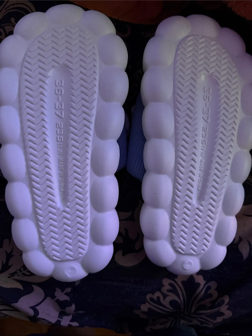 Kids Lightweight White Bubble-Soled Sneakers